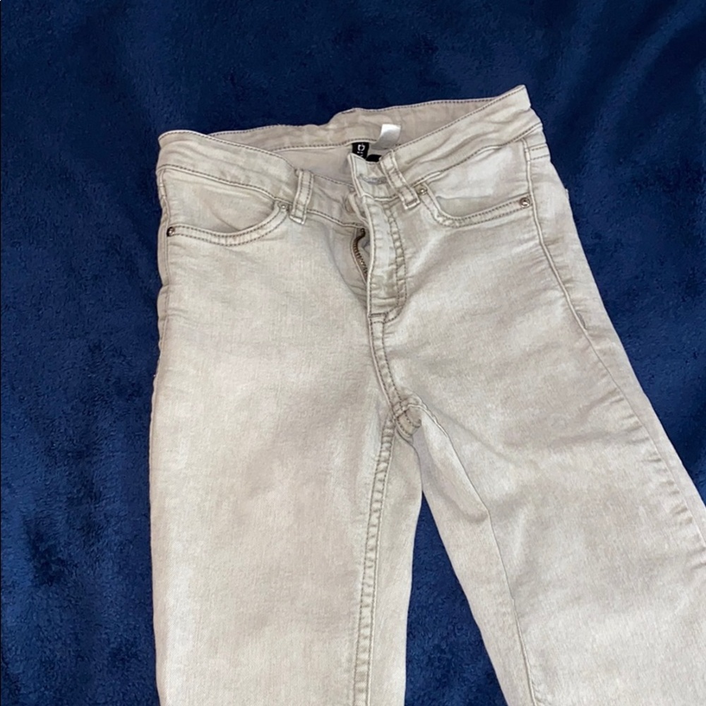 Divided H&M gray and green washed skinny jeans